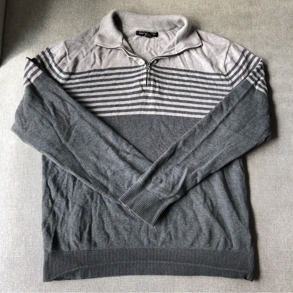 Grey Quarter Zip up Sweater